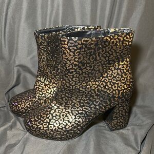 Leopard Print Ankle Boots